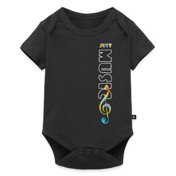 Musique tye die - Body à manches courtes Premium Bébé - noir - Devant
