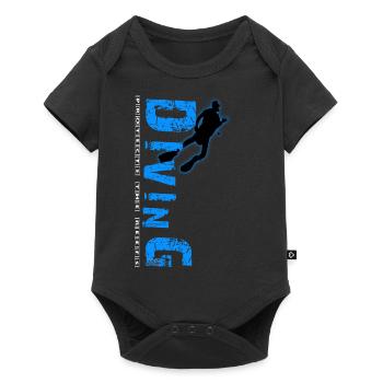 Diving - protects the reefs - Baby Premium Kurzarmbody - Schwarz - Vorne