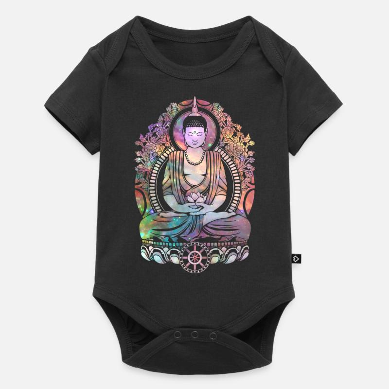 Cosmic Buddha - Body à manches courtes Premium Bébé - noir
