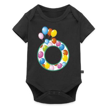 lettre ou ballons - Body à manches courtes Premium Bébé - noir - Devant