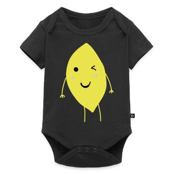 Winking Lemon - Baby Premium short-sleeve bodysuit - black - Front