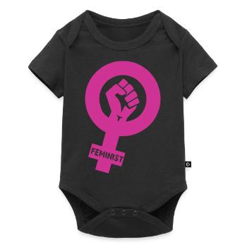 féministe - Body à manches courtes Premium Bébé - noir - Devant