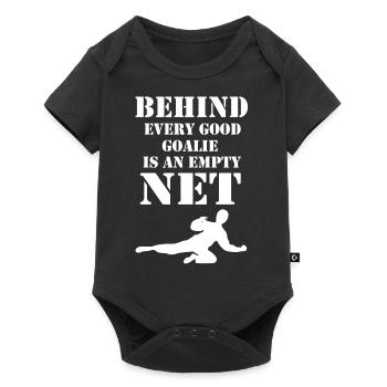 Gardien de but de Floorball - Body à manches courtes Premium Bébé - noir - Devant