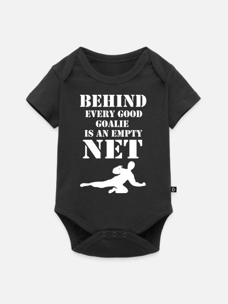 Floorball Goalkeeper - Baby Premium Kurzarmbody - Schwarz