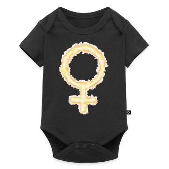 Symbol female, girl, woman - strong, independent - Baby Premium short-sleeve bodysuit - black - Front