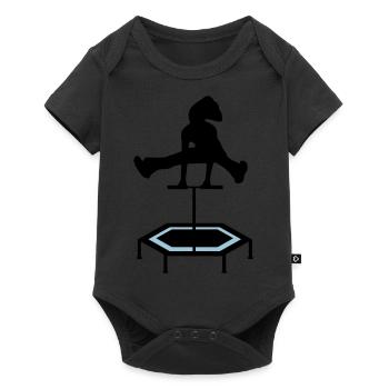 jumping trampoline girl jumping jump gift - Baby Premium short-sleeve bodysuit - black - Front