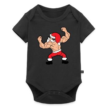 Noël drôle père Noël Noël - Body à manches courtes Premium Bébé - noir - Devant