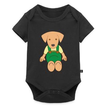 Little cute dog drawing - Baby Premium short-sleeve bodysuit - black - Front