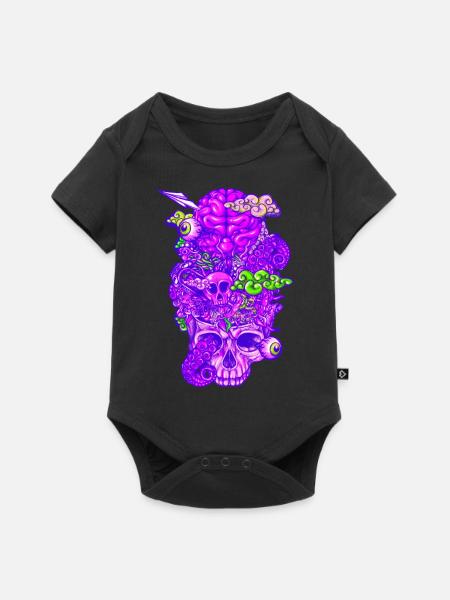 Brain Doodle Strong - Baby Premium Kurzarmbody - Schwarz