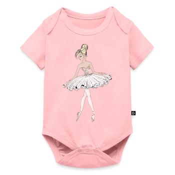 ballerine dorée - Body à manches courtes Premium Bébé - rose - Devant