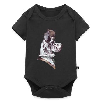 Gentleman Dog (Design 6) - Body à manches courtes Premium Bébé - noir - Devant