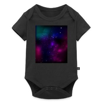 Galaxie - Nordlichter - Baby Premium Kurzarmbody - Schwarz - Vorne