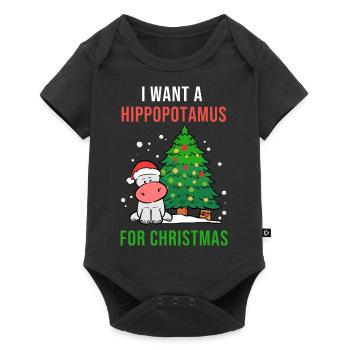 Hippopotamus for Christmas Hippo Lover Poison - Baby Premium short-sleeve bodysuit - black - Front