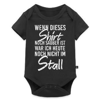 Pferd reiten Hannoveraner Horse Mädchen Reiter - Baby Premium Kurzarmbody - Schwarz - Vorne