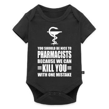Pharmacists Pharmacy Gift - Baby Premium short-sleeve bodysuit - black - Front