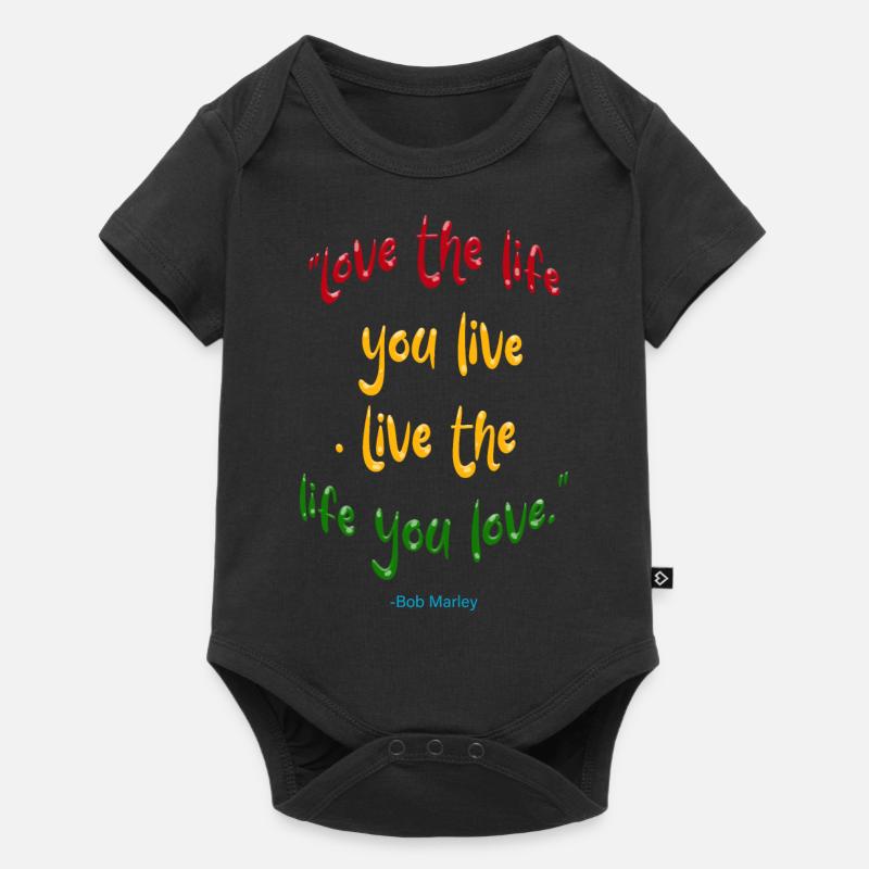 aimer la vie - Body à manches courtes Premium Bébé - noir