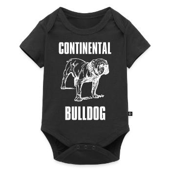 Colorbulls Conti Bulldoggen Continental Bulldogs - Baby Premium Kurzarmbody - Schwarz - Vorne