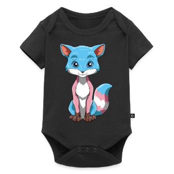 Doux renard transgenre - Body à manches courtes Premium Bébé - noir - Devant