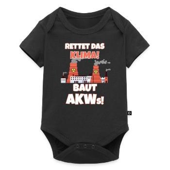 Klimawandel Atomkraft Rettet Das Klima. Baut AKWs! - Baby Premium Kurzarmbody - Schwarz - Vorne