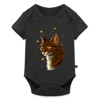 Brambleclaw Bramblestar Brombeerkralle Katze Tiger - Baby Premium Kurzarmbody - Schwarz - Vorne