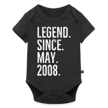 Légende depuis mai 2008 - Body à manches courtes Premium Bébé - noir - Devant