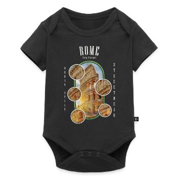 Rome Italy City Skyline Colosseum Home Love - Baby Premium short-sleeve bodysuit - black - Front