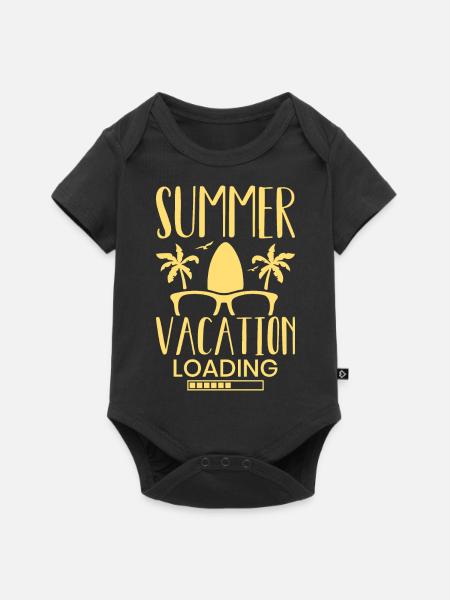 Sommerurlaub Loading - Baby Premium Kurzarmbody - Schwarz