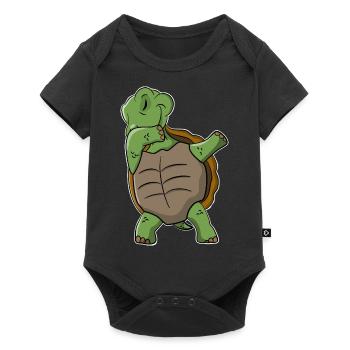 Dabbing Turtle - Baby Premium short-sleeve bodysuit - black - Front