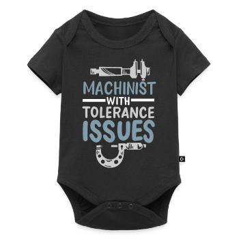 Machinist Mechanical Engineer Gift - Baby Premium short-sleeve bodysuit - black - Front