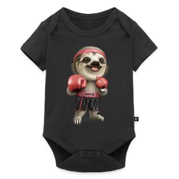 BOXING SLOTH 2022 - Baby Premium short-sleeve bodysuit - black - Front