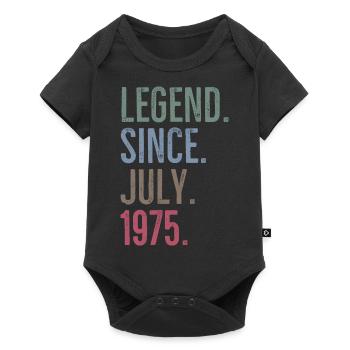 Légende depuis juillet 1975 - Body à manches courtes Premium Bébé - noir - Devant