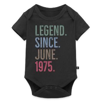Légende depuis juin 1975 - Body à manches courtes Premium Bébé - noir - Devant