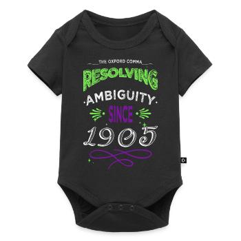 cycling writer literature funny reading happy - Baby Premium short-sleeve bodysuit - black - Front