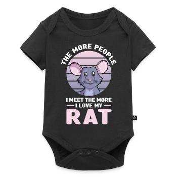 Rat - Baby Premium short-sleeve bodysuit - black - Front