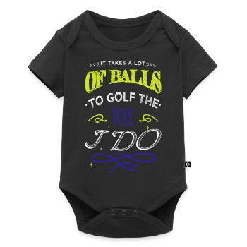 birthday present awesome christiangolf birthday - Baby Premium short-sleeve bodysuit - black - Front