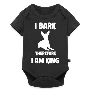 J’aboie donc je suis le roi chihuahua blanc - Body à manches courtes Premium Bébé - noir - Devant