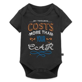 joke auto mechanic airline mechanic gift - Baby Premium short-sleeve bodysuit - black - Front