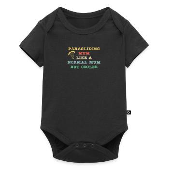 Paragliding Mum - like a normal Mum but cooler - Baby Premium short-sleeve bodysuit - black - Front