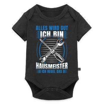 Haustechniker Alles wird gut ich bin Hausmeister - Baby Premium Kurzarmbody - Schwarz - Vorne