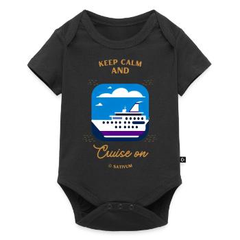 Keep calm and cruise on - Baby Premium short-sleeve bodysuit - black - Front