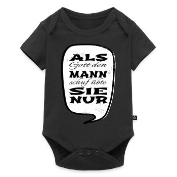 emanzipation spruch lustiger spruch feminin smylie - Baby Premium Kurzarmbody - Schwarz - Vorne