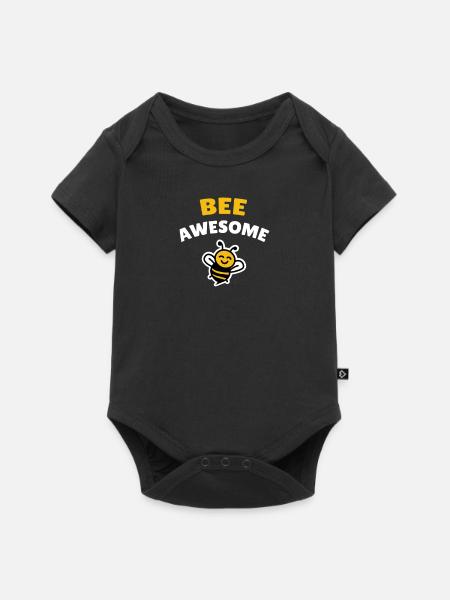 Bee awesome - Baby Premium Kurzarmbody - Schwarz