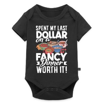 J’ai dépensé mon dernier dollar pour un dîner chic. Ça vaut le coup! - Body à manches courtes Premium Bébé - noir - Devant