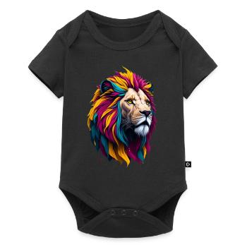 Leo 1 - Baby Premium short-sleeve bodysuit - black - Front