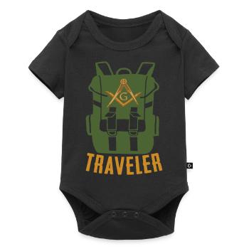 Masonic Freemasonry Fraternal - Baby Premium Kurzarmbody - Schwarz - Vorne
