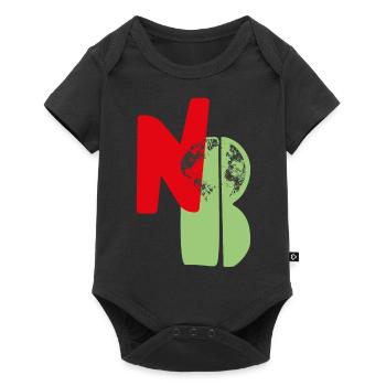 N O B III - Baby Premium Kurzarmbody - Schwarz - Vorne