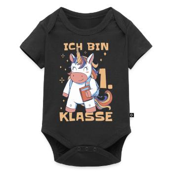 Kitaabgänger Schulkind Einschulung Grundschule - Baby Premium Kurzarmbody - Schwarz - Vorne
