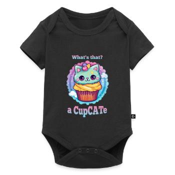 Sweet CupCATe - Cute Cupcake Cat Design - Baby Premium short-sleeve bodysuit - black - Front