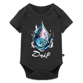 Goutte d’eau chromée - Body à manches courtes Premium Bébé - noir - Devant