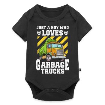 Garbage Truck Love Garbage Collection Child Boy I Gift - Baby Premium short-sleeve bodysuit - black - Front